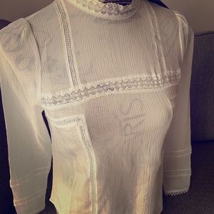 NWT AllSaints Gorgeous White Blouse 2